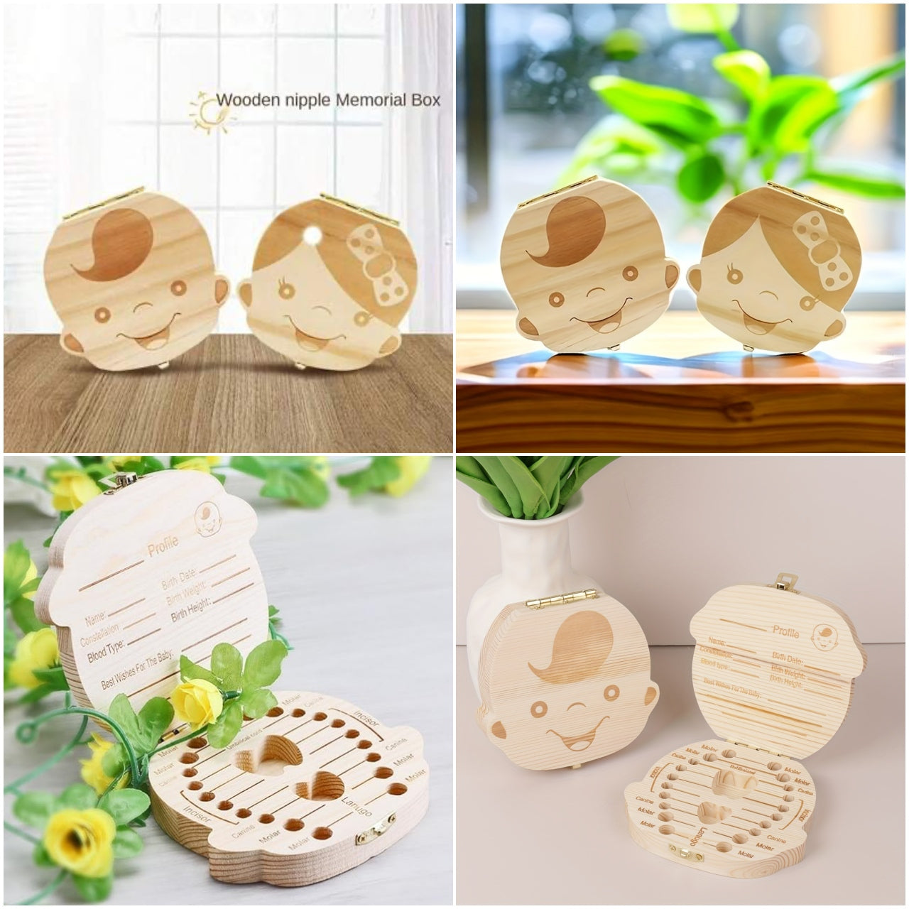 PORTA DIENTES  CAJA MADERA