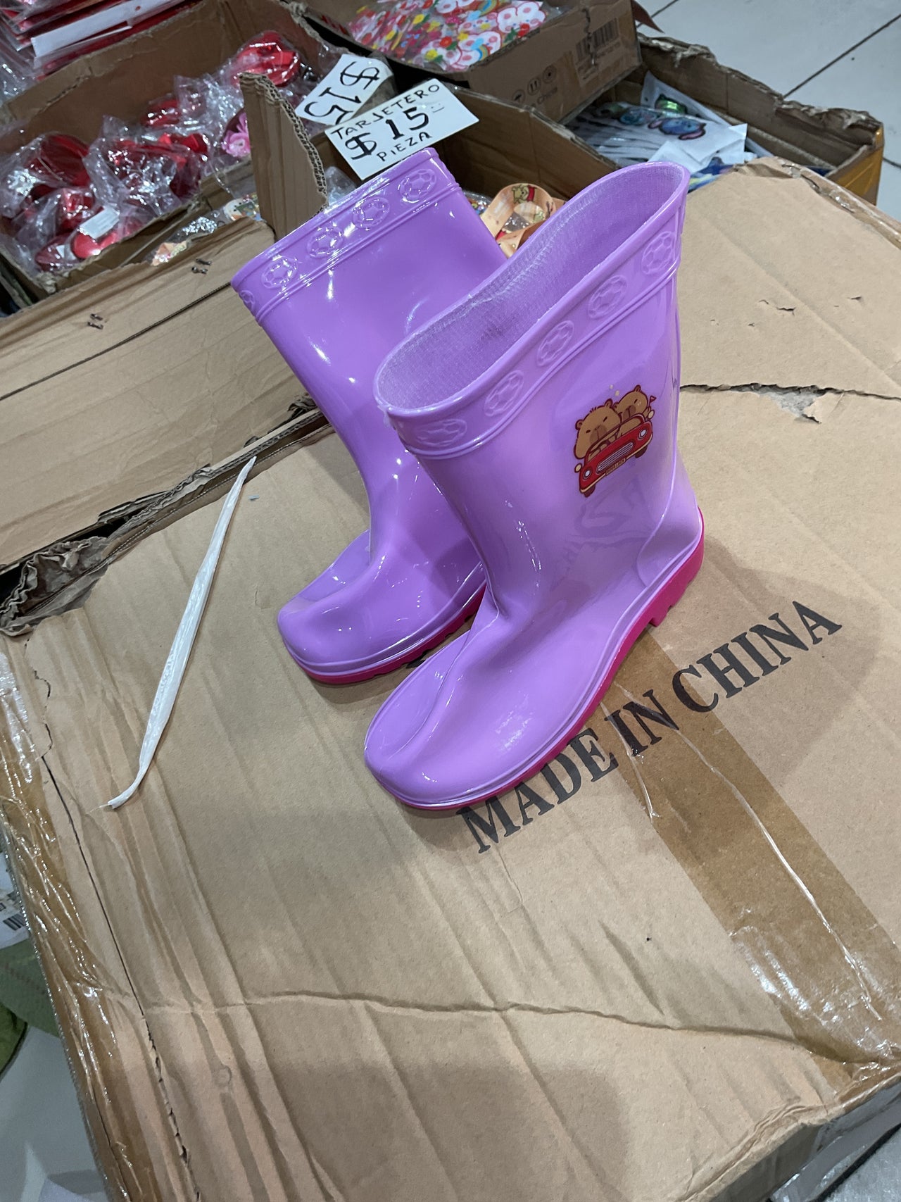BOTAS PARA NIÑA NIÑOS LLUVIA