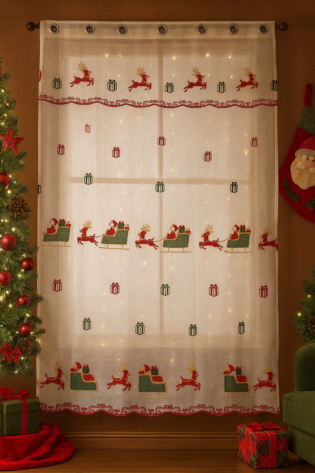 Cortina ventana navidad 25-27