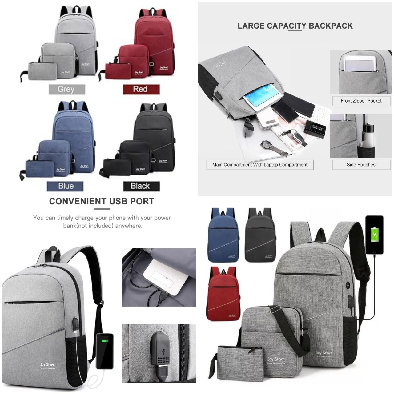 MOCHILA JUEGO 3 PIEZAS