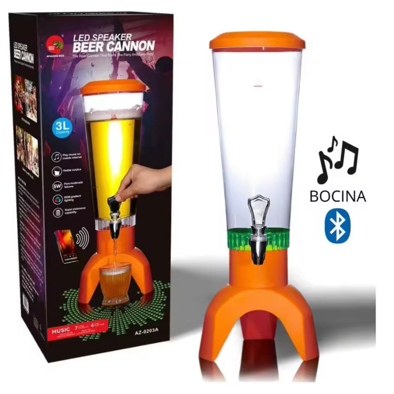 DISPENSADOR DE CERVEZA CON BOCINA INTEGRADA