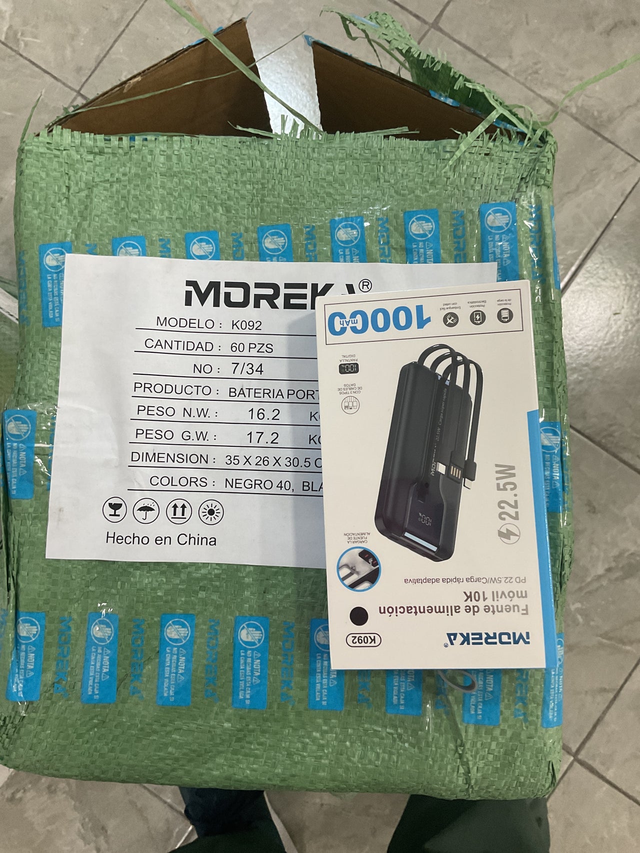 POWER BACK BATERIA MOREKA 10000 MAH