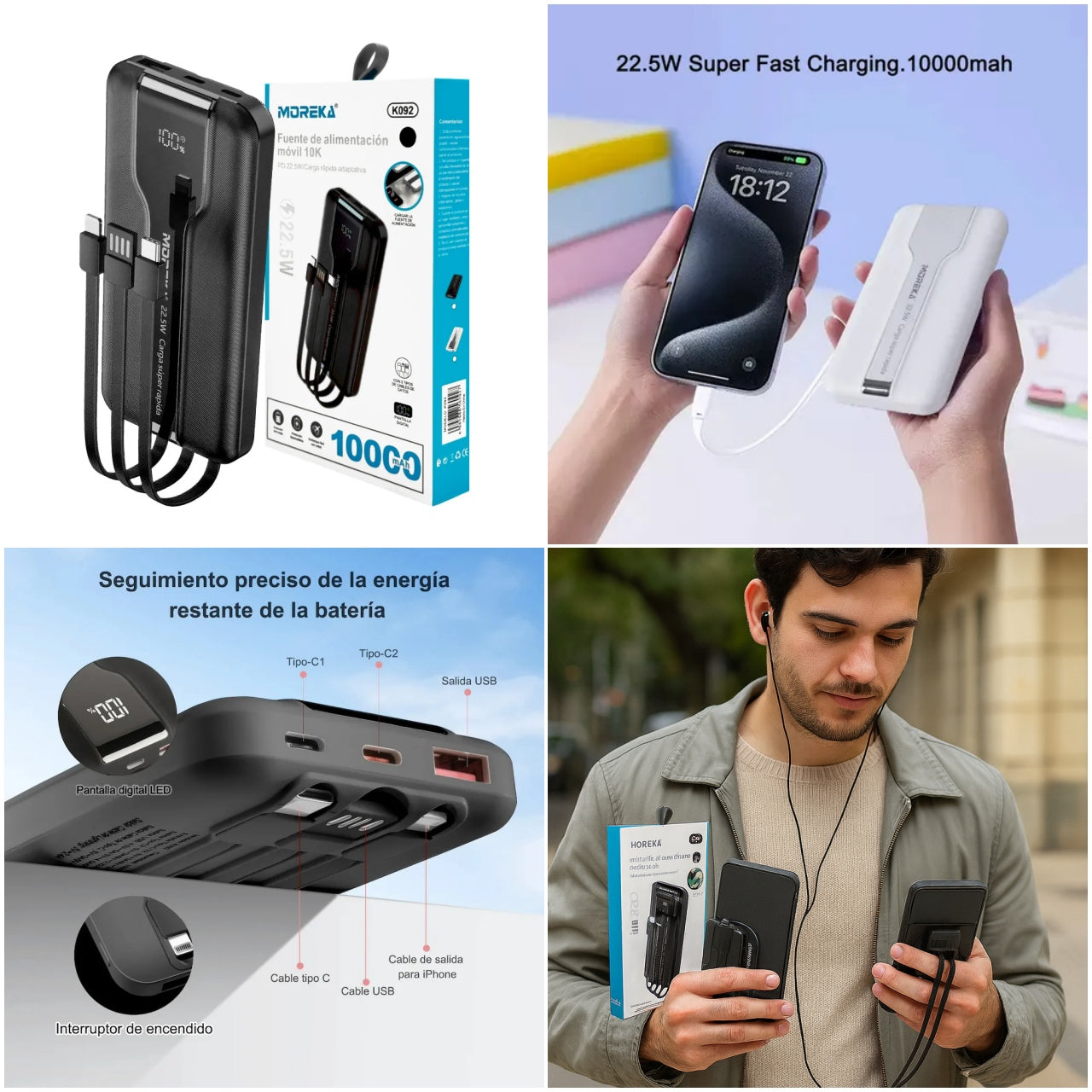 POWER BACK BATERIA MOREKA 10000 MAH