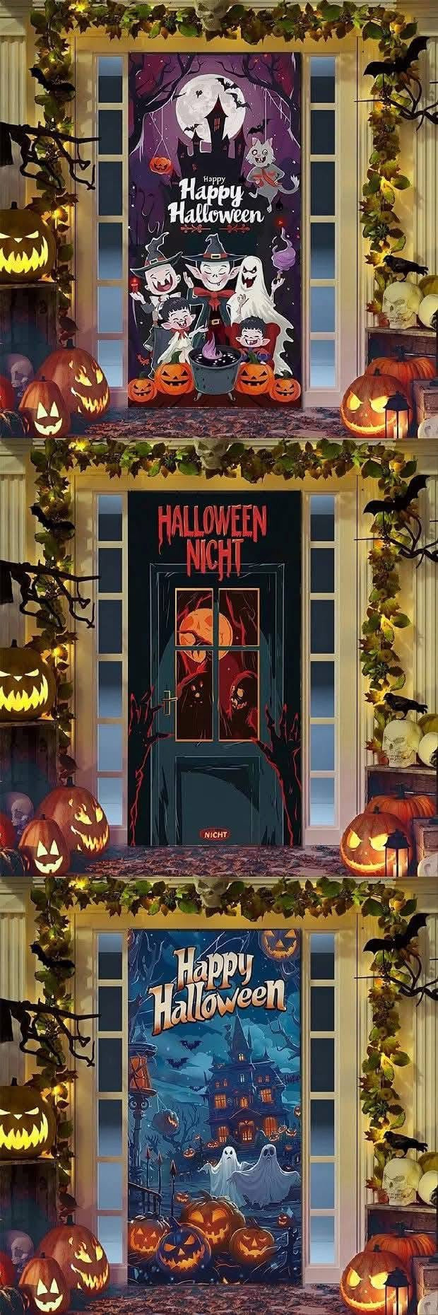 FUNDA DE PUERTA ELASTICA  HALLOWEEN