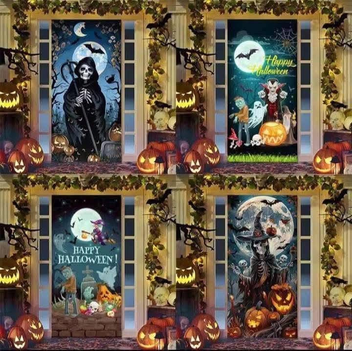 FUNDA DE PUERTA ELASTICA  HALLOWEEN