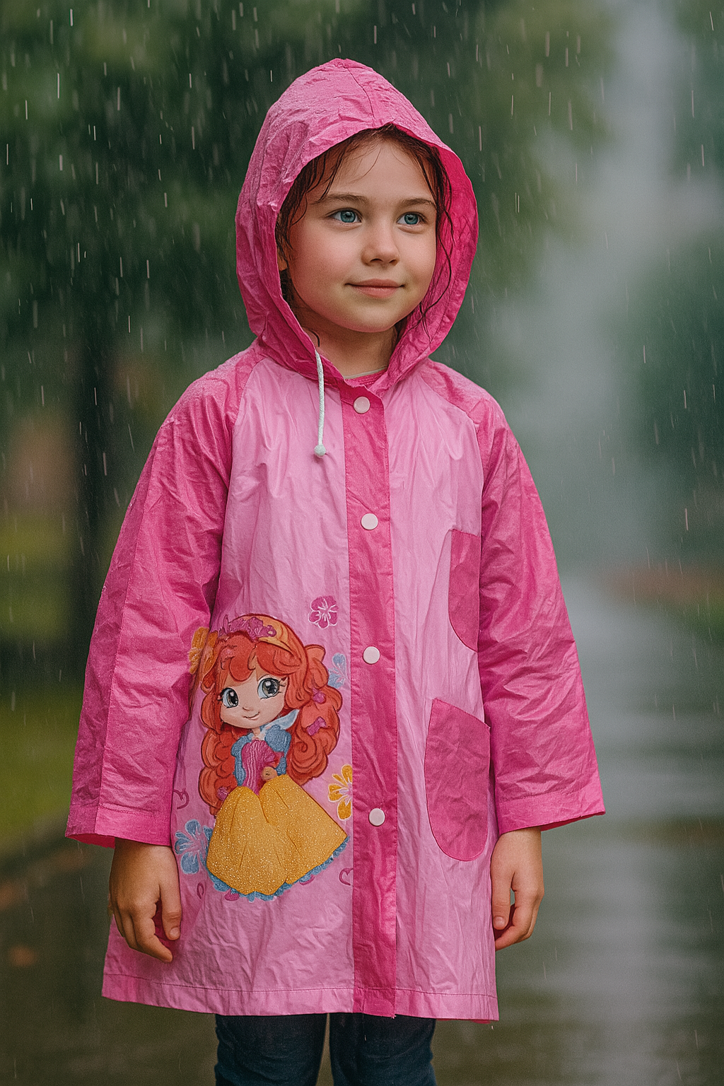 Impermeable solo rosa