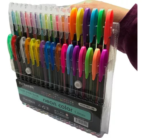 PLUMA DE GEL DE 36 PIEZAS